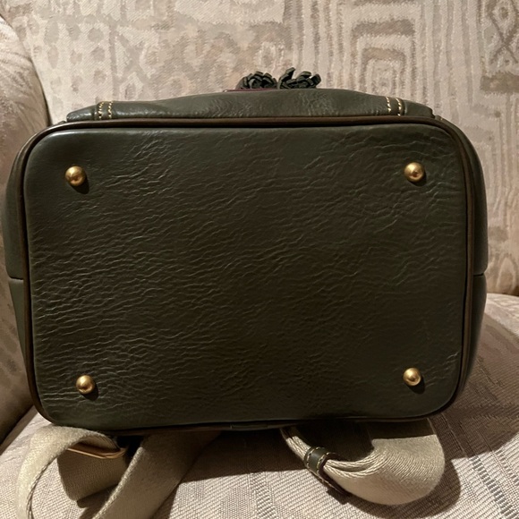 Dooney & Bourke Olive Green Leather Backpack